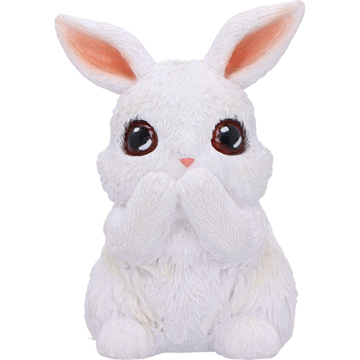 Three Wise White Bunny Figurines Bunnies 9cm