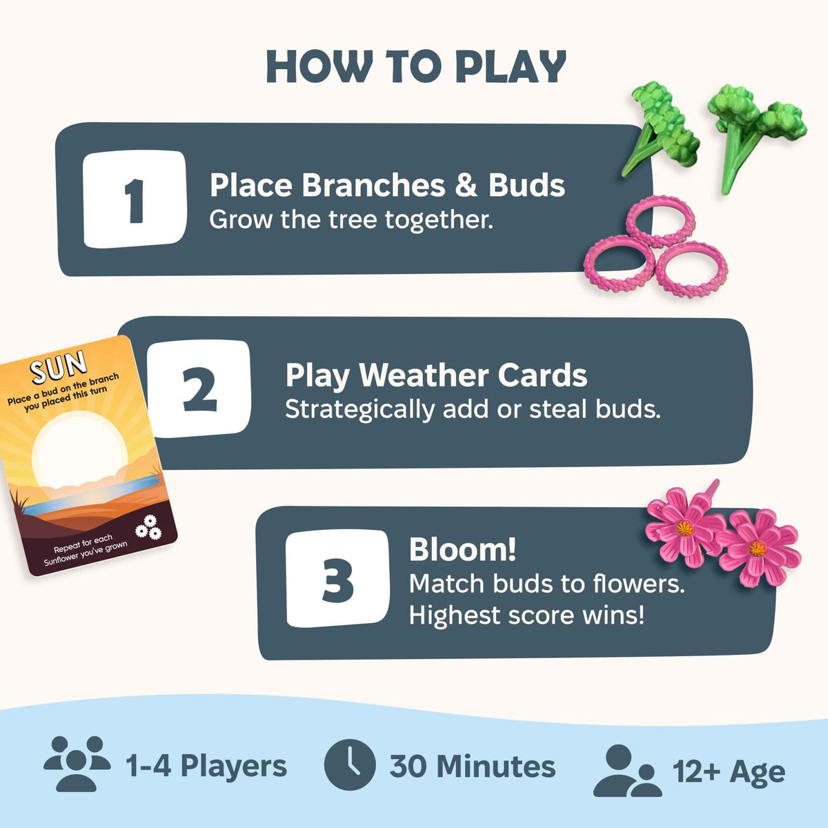 Bloomchasers A Delightfully 3D Game of Flowers and Wits Board Game by Very Special 3