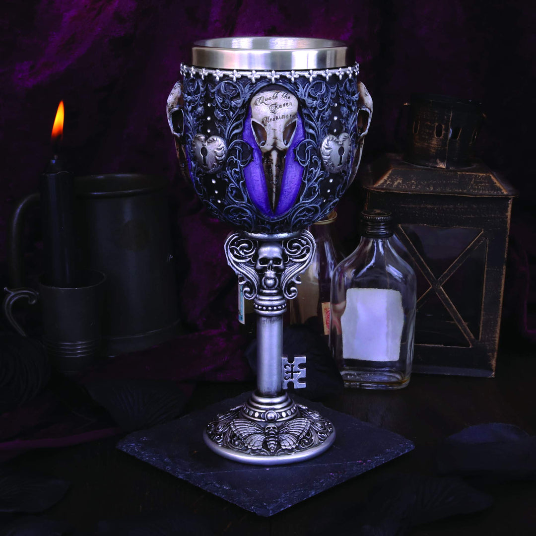 Edgar Allen Poe Nevermore Raven Goblet Edgars 18cm