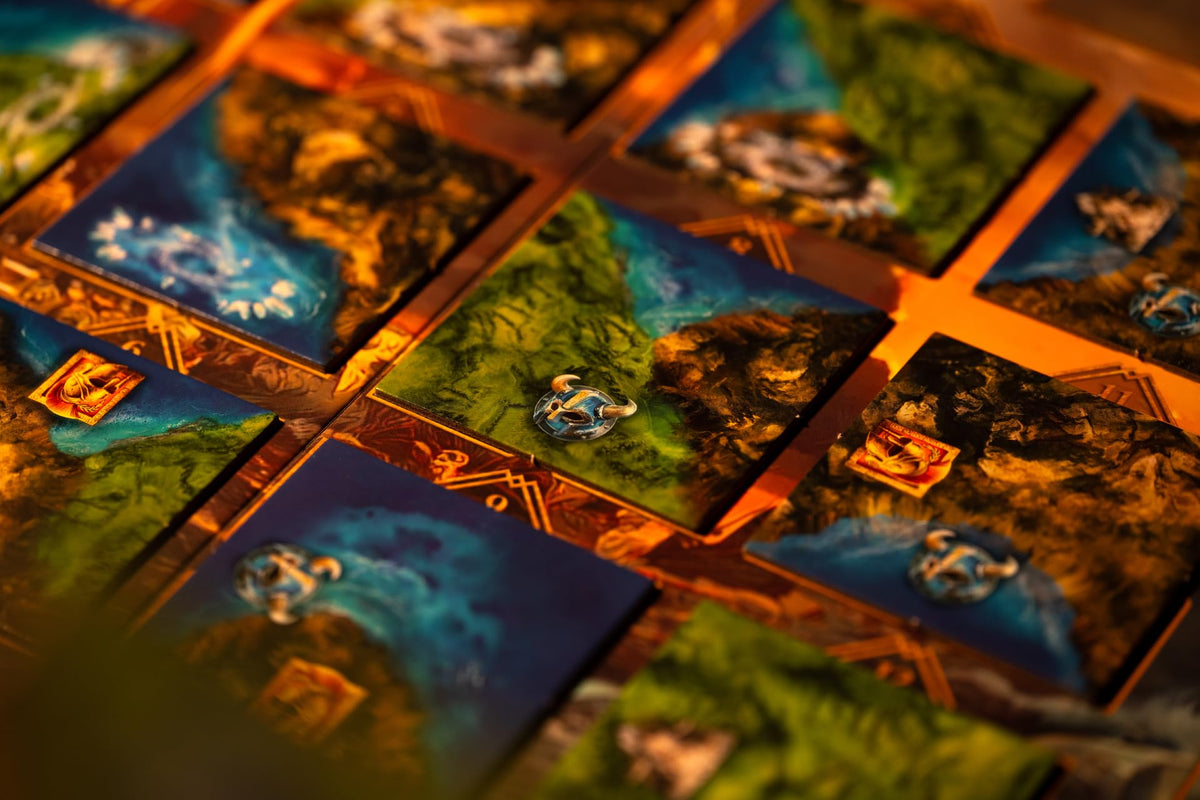 Lucky Duck Games Divinus Board Game - Become a Demigod in a Campaign of Greek vs. Norse Gods! Legacy Tile-Laying Strategy Game for Kids & Adults, Ages 10+, 2-4 Players, 45-60 Min Playtime 3