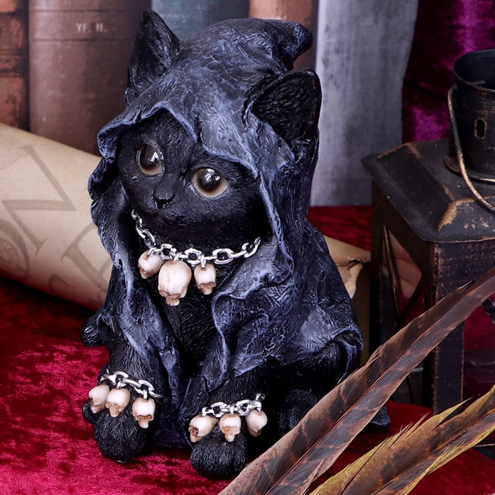 Reapers Feline Cloaked Grim Reaper Cat Figurine 16cm