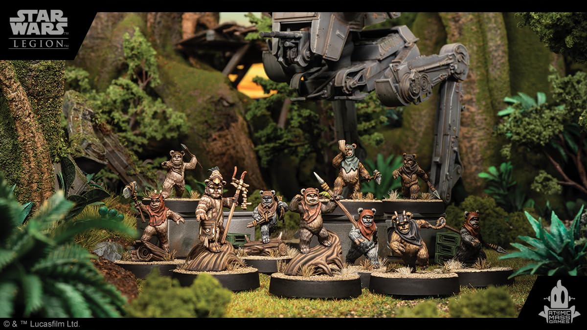 Star Wars: Legion Logray & Wicket Commander Expansion - Heroic Ewoks! Tabletop Miniatures Game, Strategy Game for Kids and Adults, Ages 14+, 2 Players, 3 Hour Playtime, Made by Atomic Mass Games 5
