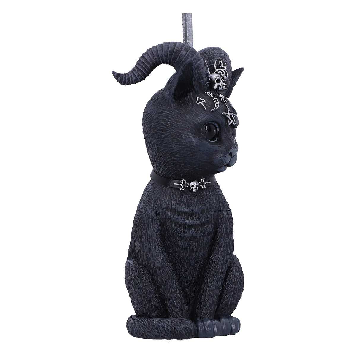 Pawzuph Black Horned Cat Hanging Decorative Ornament 10cm 4