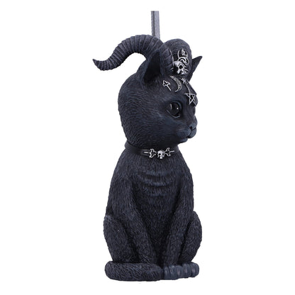 Pawzuph Black Horned Cat Hanging Decorative Ornament 10cm 4