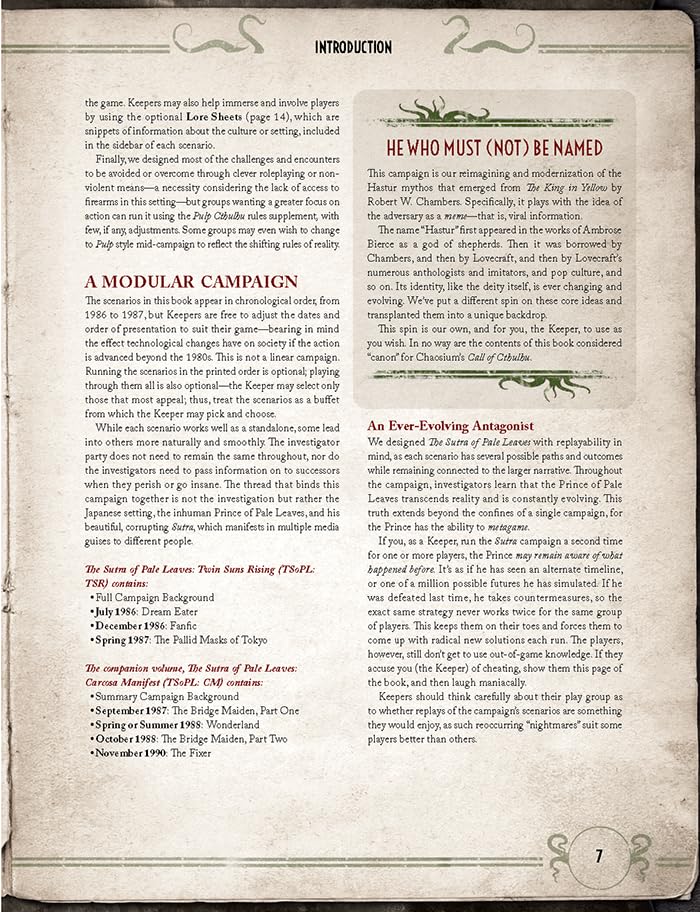 The Sutra Of Pale Leaves Twin Suns Rising Call Of Cthulhu Roleplaying Game by Chaosium 4