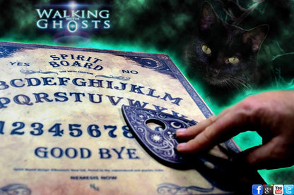 Antiqued Beige Spirit Talking Board with Planchette 38.5cm 3