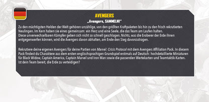 Atomic Mass Games Marvel: Crisis Protocol Avengers Affiliation Pack - Earth's Mightiest Heroes in One Box! Tabletop Superhero Game, Ages 14+, 2 Players, 90 Minute Playtime, Made 2