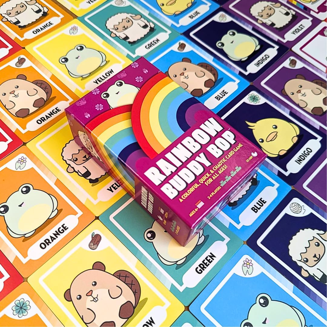 Rainbow Bunny Bop - A Family-Friendly Card Game - Perfect for Boys, Girls, Kids, Families & Adults Who Love Card Games and Board Games