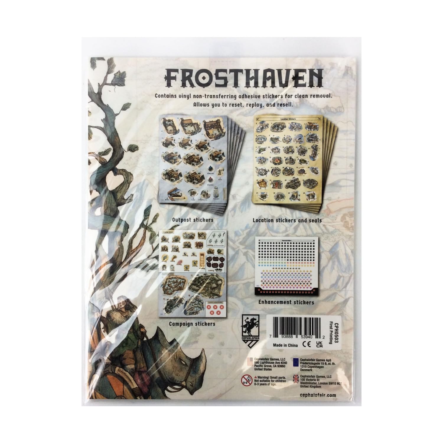 Cephalofair Games: Frosthaven: Removable Stickers - Vinyl Sticker Set to Use with Frosthaven, Board Game Accessory, Non-Transferring Adhesive 2