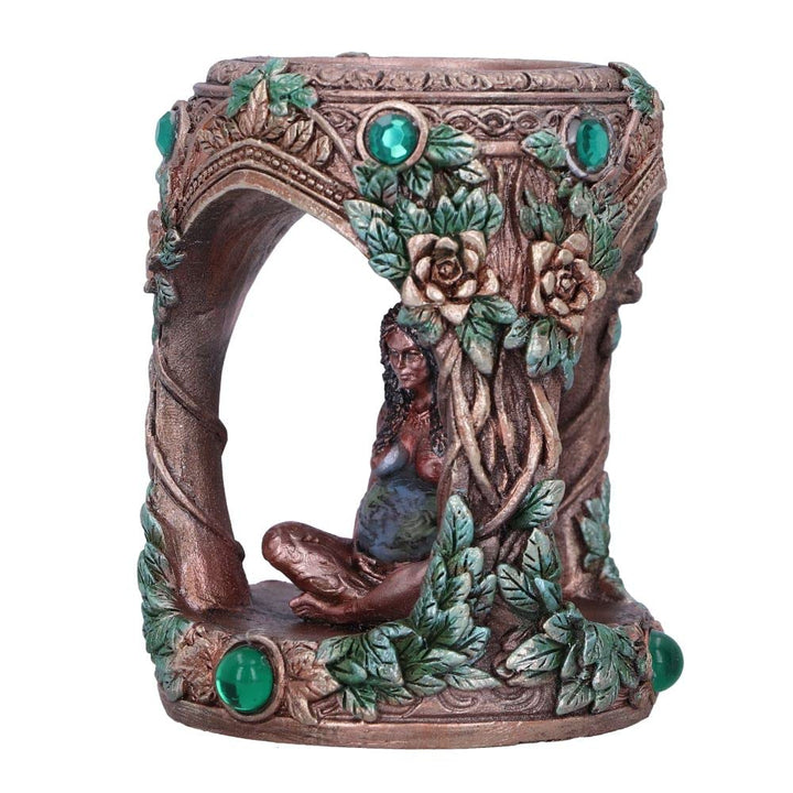 Bronze Mother Earth Tea Light Holder 7cm