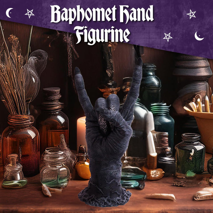 Baphomets Horns Horror Hand Figurine Baphomet 17.5cm