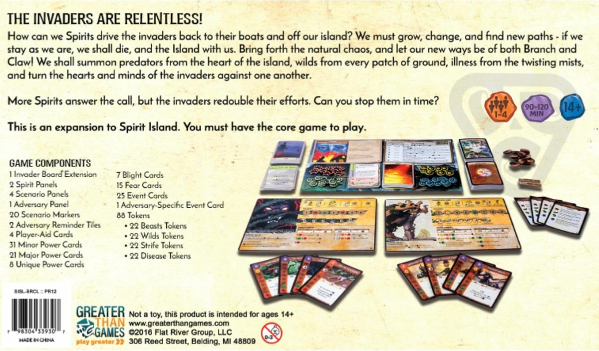 Spirit Island Branch and Claw Board Game Expansion