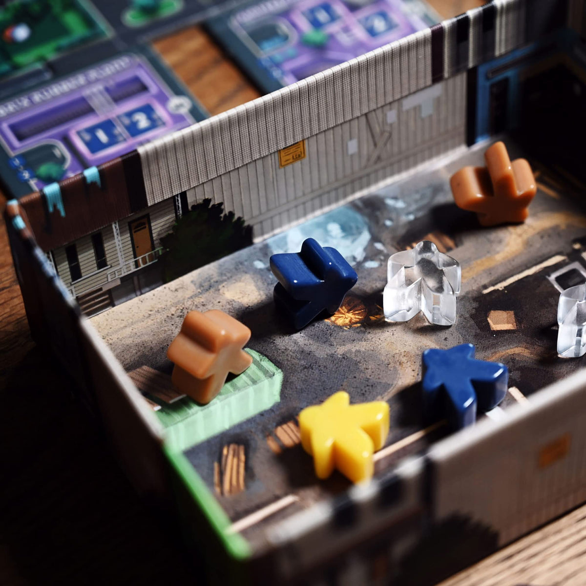 AEG Rolling Heights | Roll Your Meeples, Build The City | Push Your Luck, Pool Building Construction Game Set in The 1920's | 2-4 Players | Ages 10+ 6