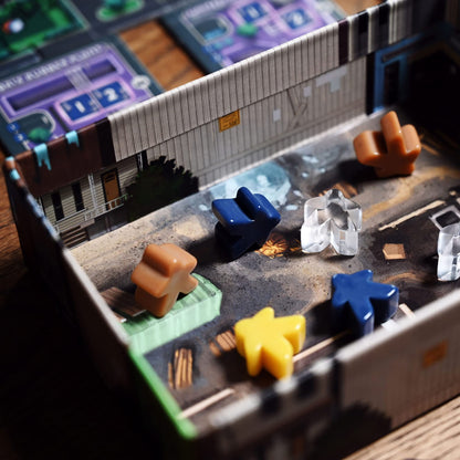 AEG Rolling Heights | Roll Your Meeples, Build The City | Push Your Luck, Pool Building Construction Game Set in The 1920's | 2-4 Players | Ages 10+ 6