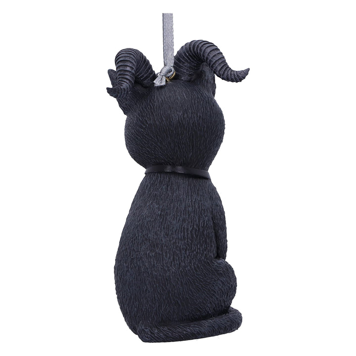 Pawzuph Black Horned Cat Hanging Decorative Ornament 10cm