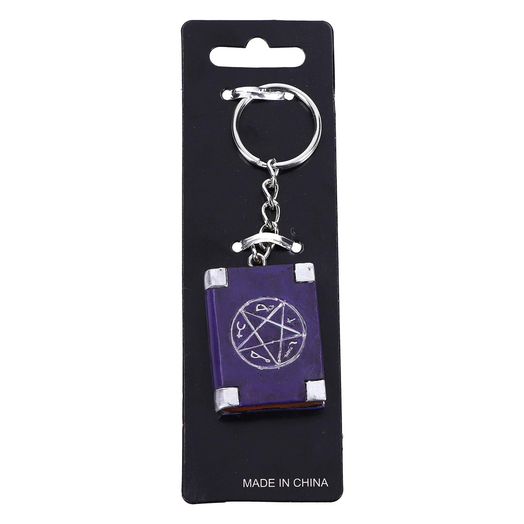 Pack of 12 Witches Grimoire Book Spells Keyrings 4.5cm