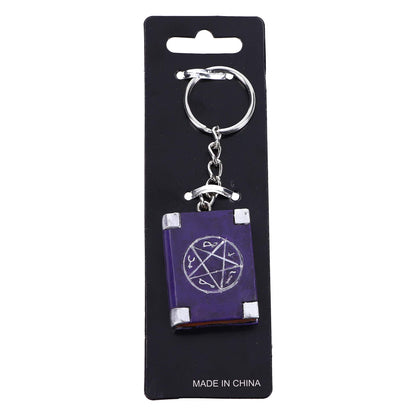 Pack of 12 Witches Grimoire Book Spells Keyrings 4.5cm 4