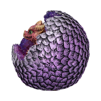 Red Geode Home Glittering Hatchling and Egg Figurine 10.7cm 2