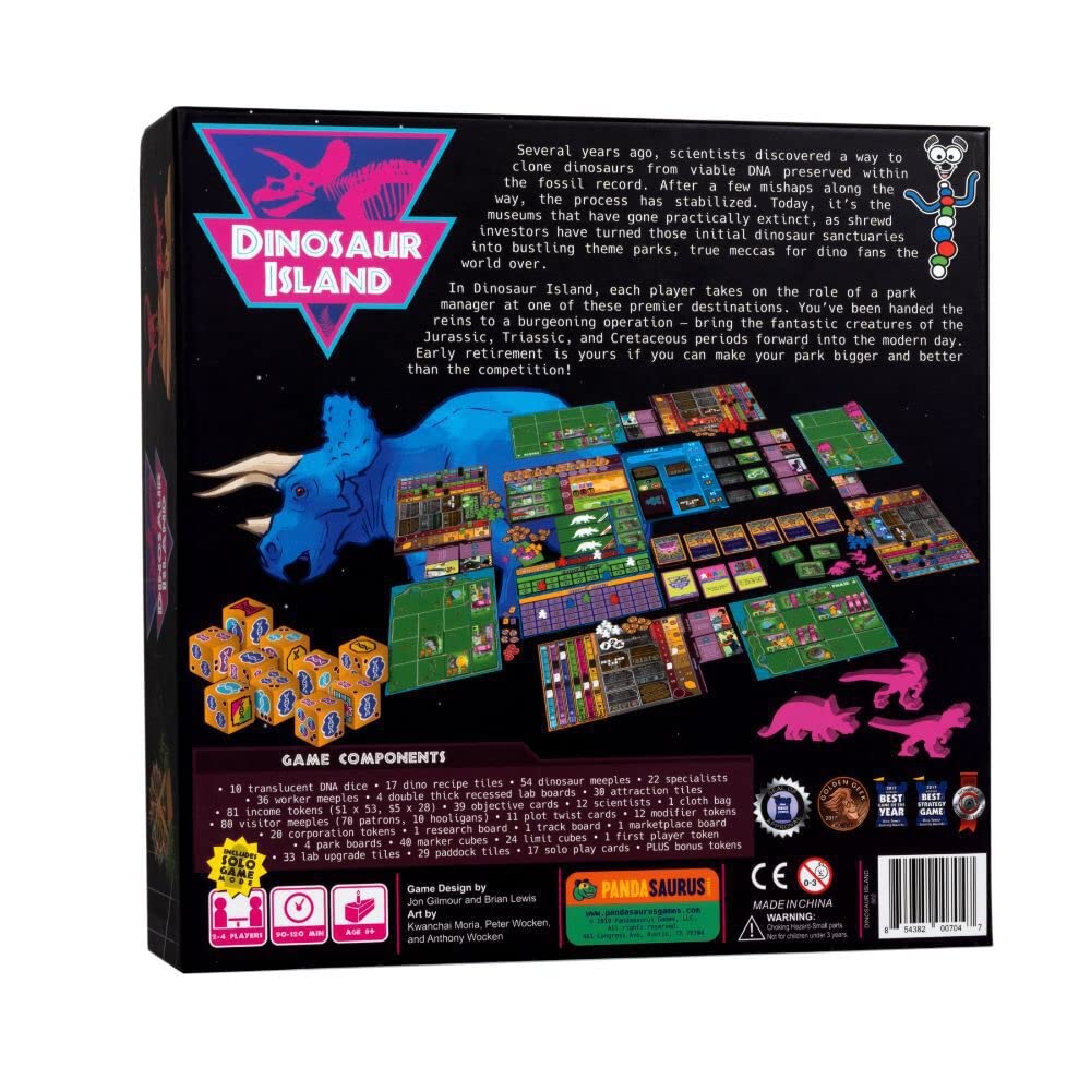 Dinosaur Island Board Game - Create Your Own Dino Park! Worker Placement Strategy Game, Fun Family Game for Kids and Adult, Ages 8+, 1-4 Players, 60-120 Minute Playtime, Made by Pandasaurus Games 3