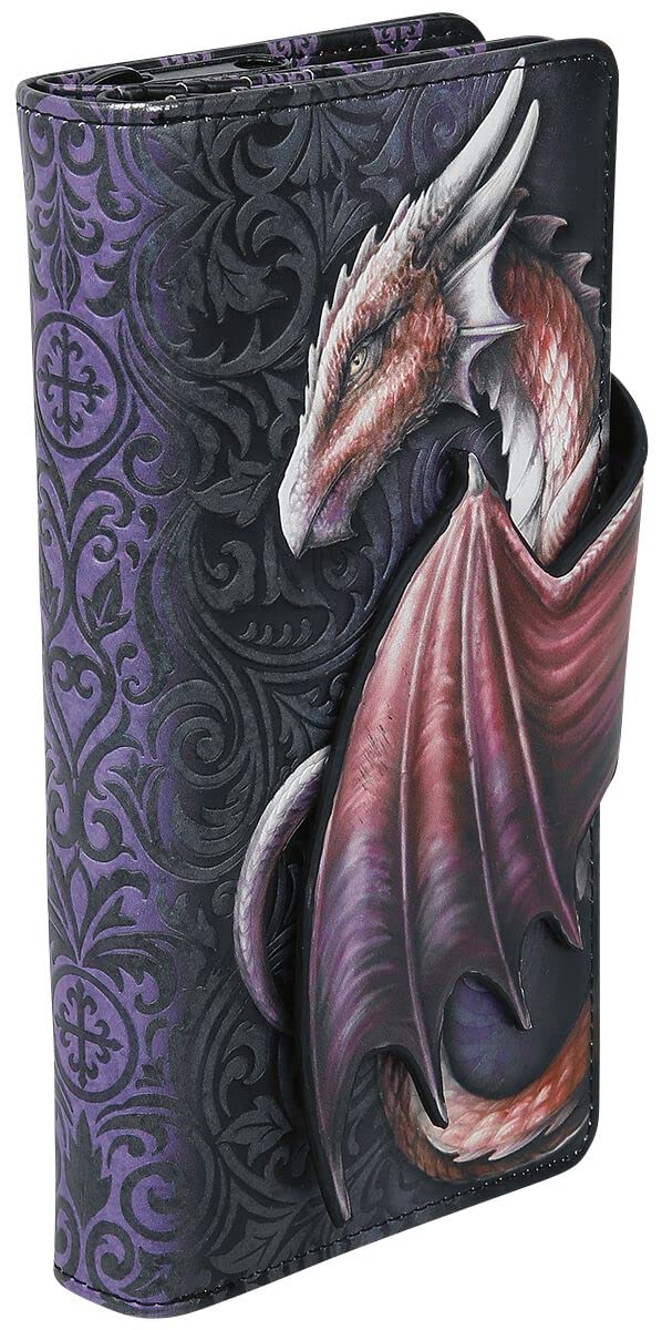 Take Flight Flying Gold Dragon Embossed Purse Red 18.5cm