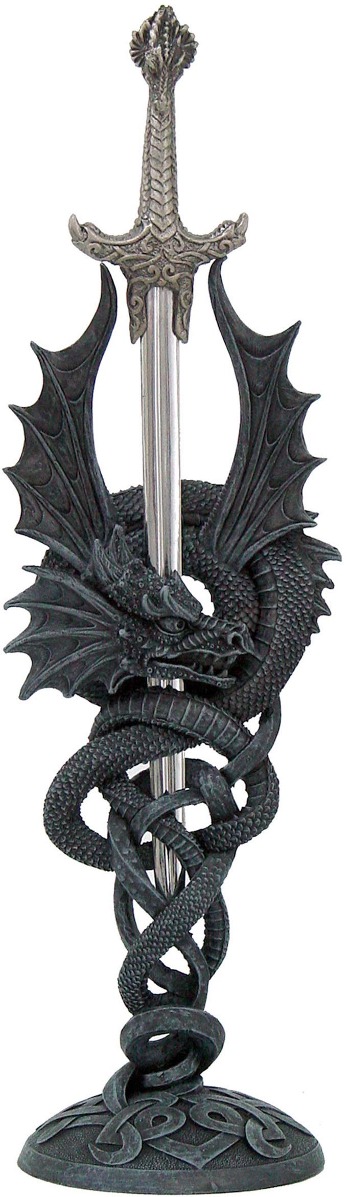 Celtic Realm Letter Opener Black Dragon Sword 30cm