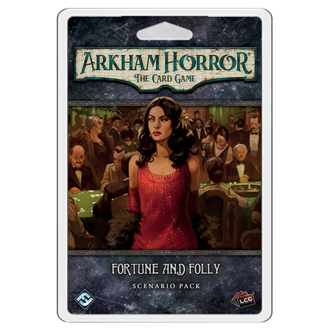 Fantasy Flight Games Arkham Horror The Card Game Fortune and Folly Scenario Pack - Risk It All in a Daring Casino Hesit! Lovecraftian Cooperative LCG, Ages 14+, 1-4 Players, 1-2 Hour Playtime, Made