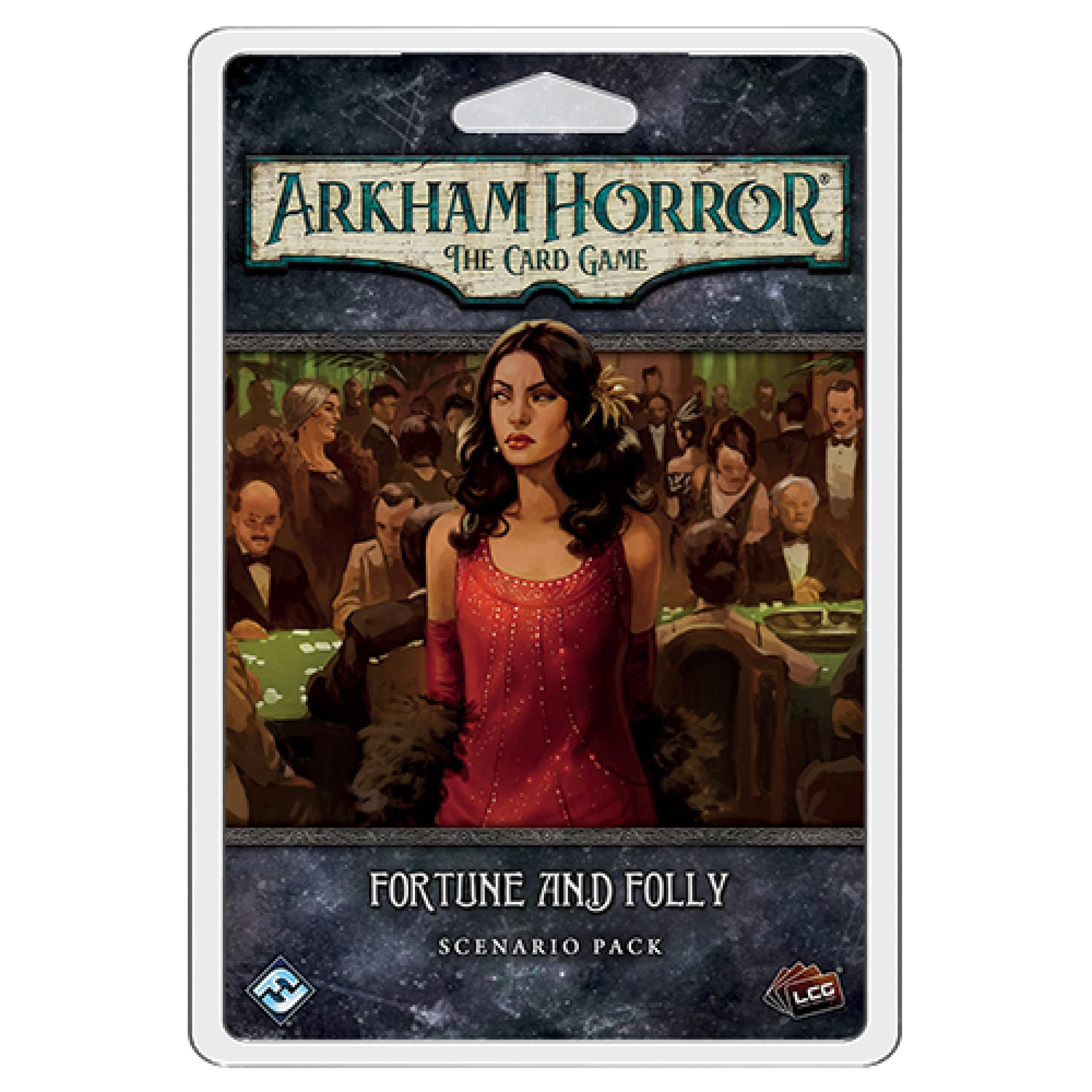 Fantasy Flight Games Arkham Horror The Card Game Fortune and Folly Scenario Pack - Risk It All in a Daring Casino Hesit! Lovecraftian Cooperative LCG, Ages 14+, 1-4 Players, 1-2 Hour Playtime, Made 1