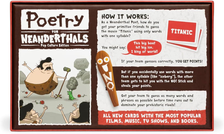Poetry for Neanderthals Pop Culture Edition Card Game by Exploding Kittens