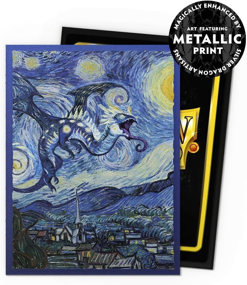 Dragon Shield Sleeves - Special Edition Matte Dual Art: Starry Night - 100CT Matte Dual Card Sleeves - Compatible with Magic The Gathering, Pokémon, and Yugioh TCG & LCG - Top Loader 2