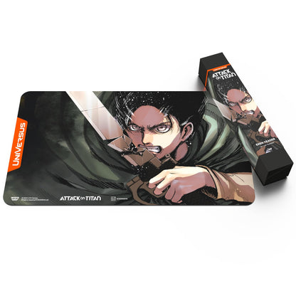 UniVersus Attack on Titan: Battle for Humanity - Eren Yeager Playmat - 24 x 14 Neoprene Mat, Tabletop Card Game Accessory, UVS Games, Licensed 7