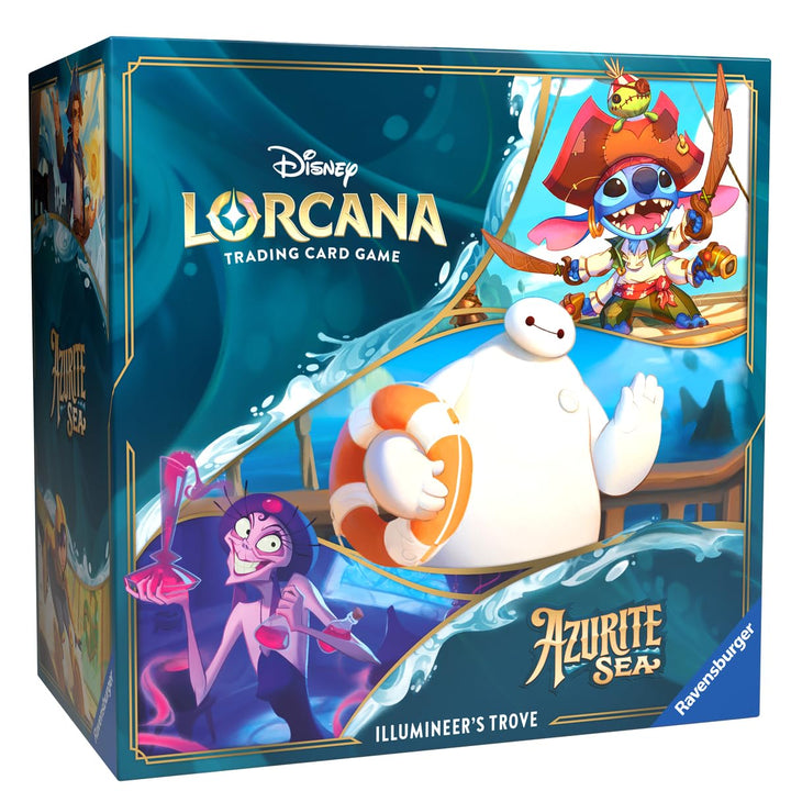 Ravensburger Disney Lorcana TCG: Azurite Sea Illumineer's Trove | Secure Card Storage | Includes Booster Packs & Comprehensive Guide | Original Disney Artwork | Ages 8+