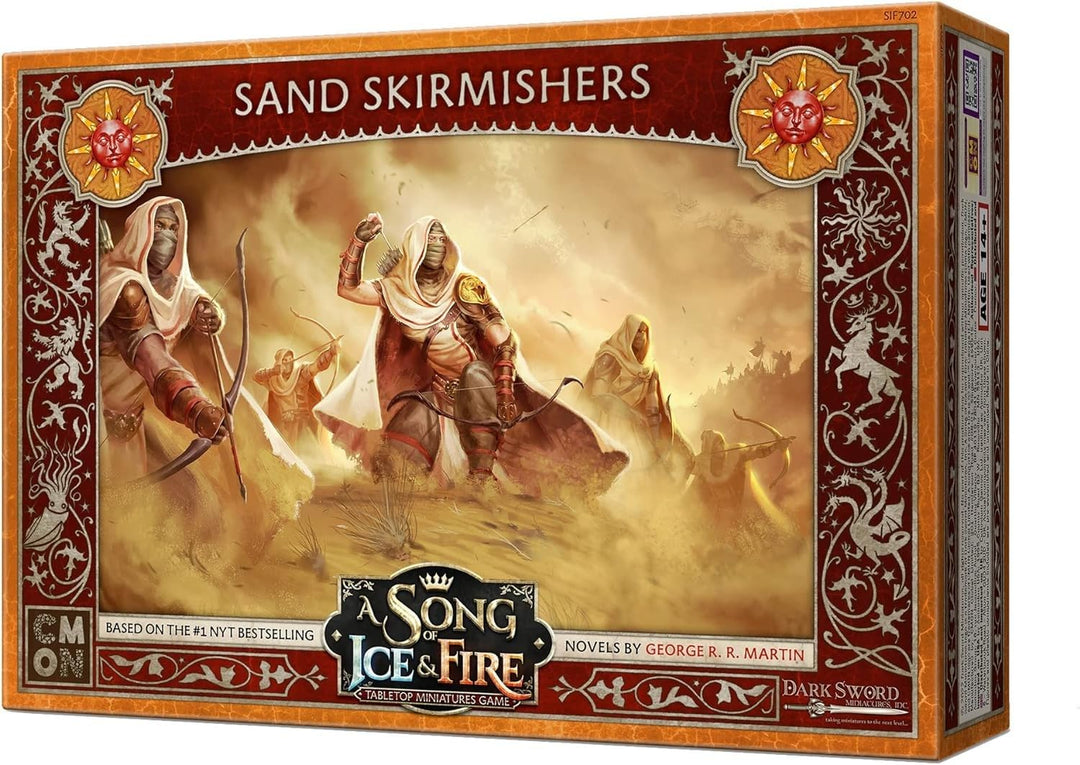 CMON A Song of Ice and Fire Tabletop Miniatures Game Sand Skirmishers Unit Box - Elite Warriors of The Dorne, Strategy Game for Adults, Ages 14+, 2+ Players, 45-60 Minute Playtime, Made by CMON