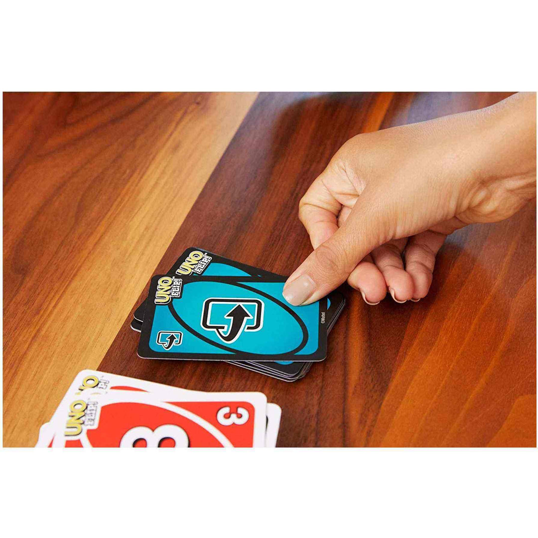 Mattel Games UNO FLIP! Family Card Game, with 112 Cards in a Sturdy Storage Tin, Makes a Great Game for 7 Year Olds and Up