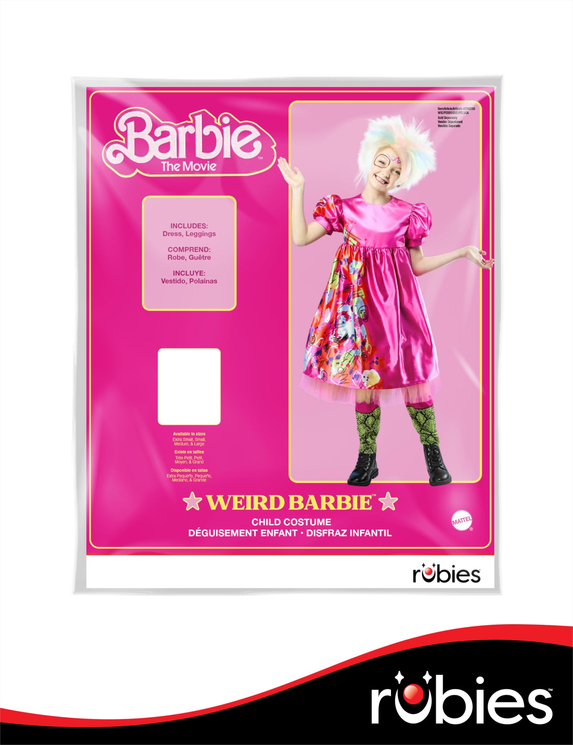 Weird Barbie Costume Dress and Leggings for Girls 6