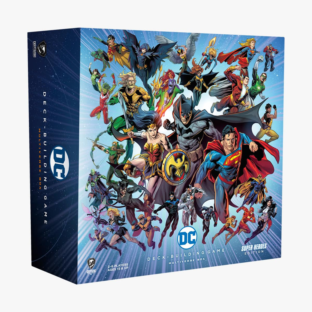 Cryptozoic Super Heroes Edition DC Comics Deckbuilding Game, Multiverse Box