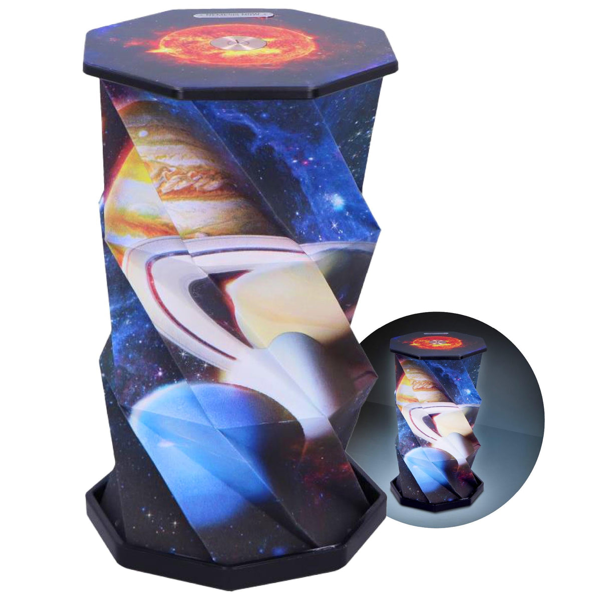Solar System Foldable Lamp 21cm Rechargeable Powered USB 2