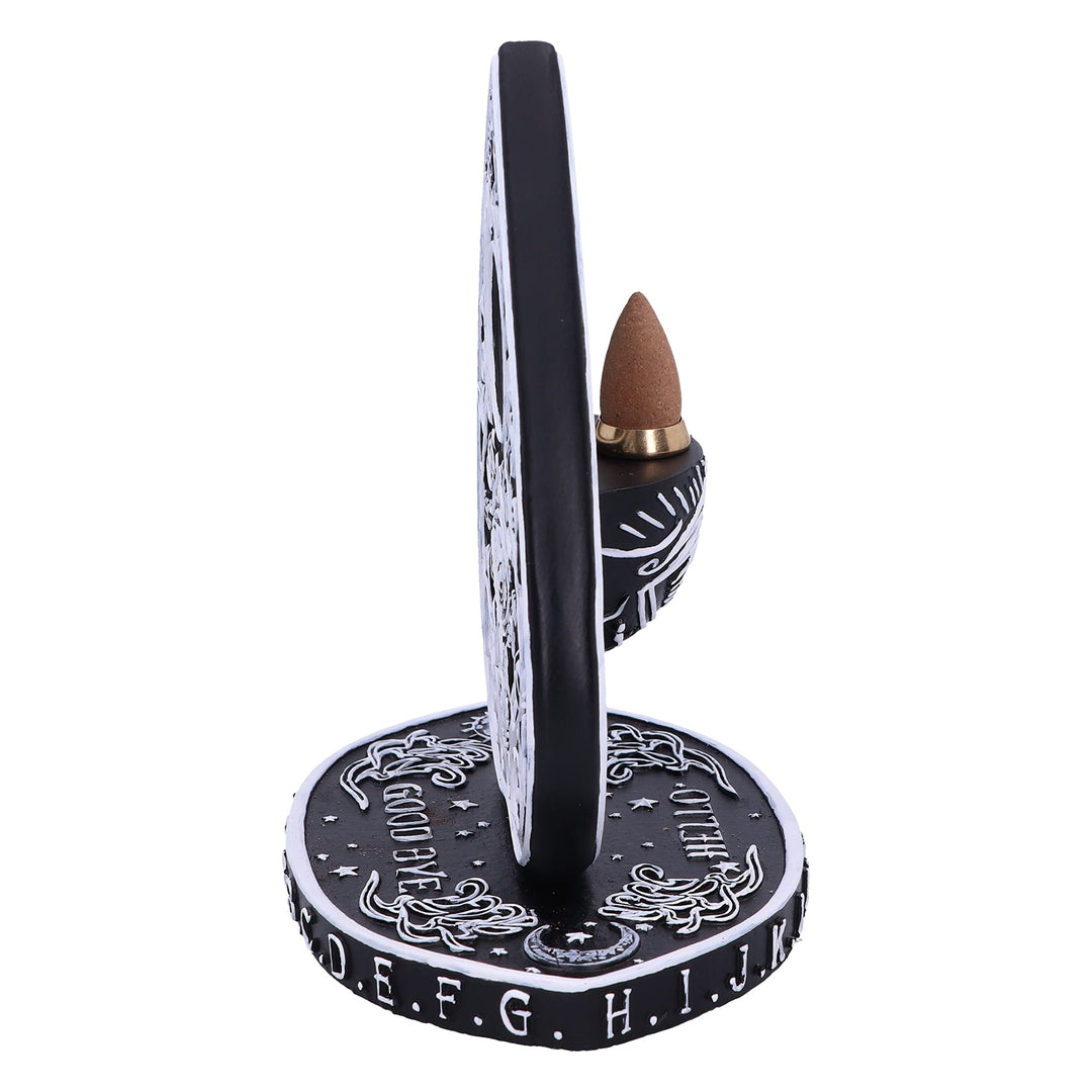 Black and White Spirit Board Planchette Backflow Incense Burner 15cm