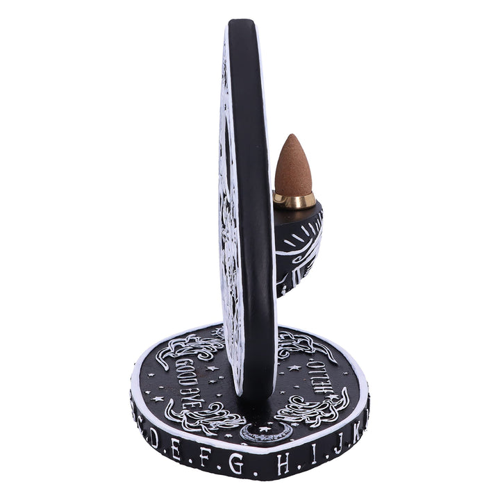 Black and White Spirit Board Planchette Backflow Incense Burner 15cm