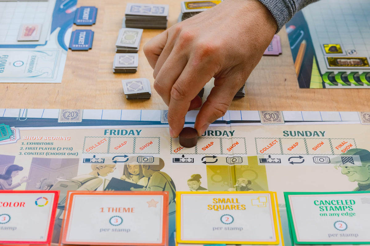 Stonemaier Games: Stamp Swap | A Competitive Stamp Collecting Strategy Board Game for Adults and Family | Curate The Most Beautiful and Well-Focused Stamp Collection | 1-5 Players, 60 Mins, Ages 14+ 9