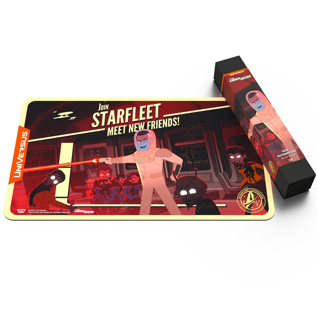 UniVersus: Star Trek: Lower Decks - Sam Rutherford Playmat - 24 x 14 Neoprene Mat, Tabletop Card Game Accessory, UVS Games, Officially Licensed 4