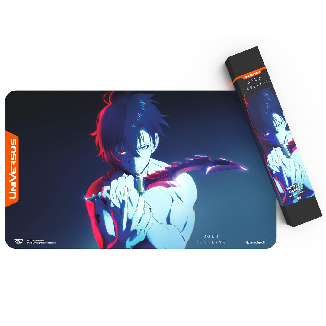 UniVersus: Solo Leveling: Hunter's Dagger Playmat - 24 x 14 Neoprene Mat, Non-Slip Back, Tabletop Card Game Accessory, UVS Games, Officially Licensed