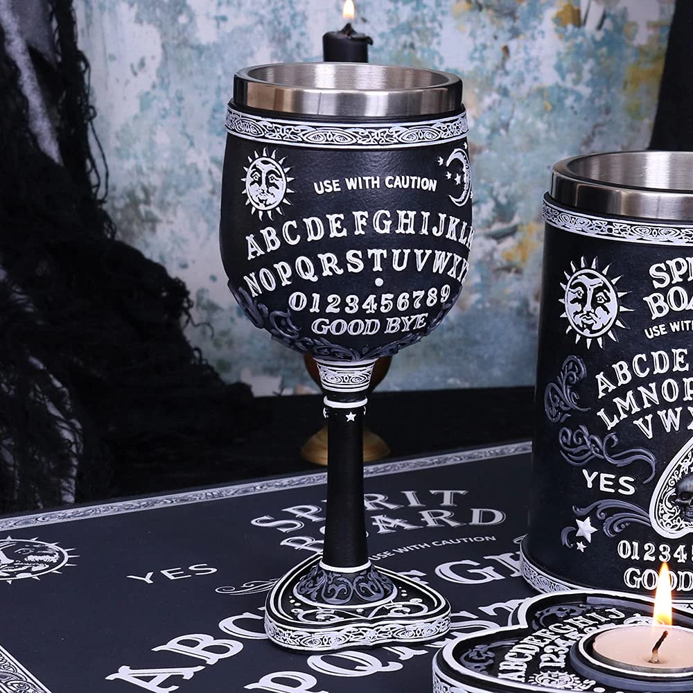 Black and White Spirit Board Goblet Glass 8