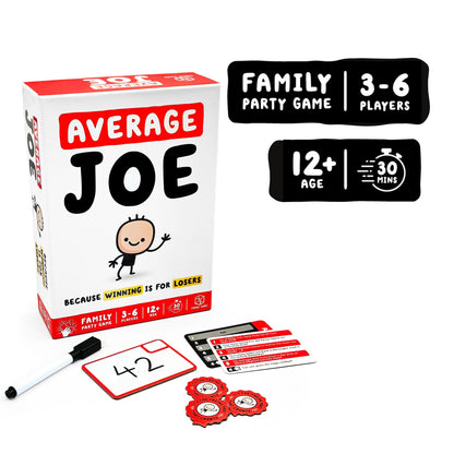 Format Games Average Joe Party Game - Embrace Your Ordinary Side with 600 Questions - Fun for Family and Friends! Ages 8+, 3-6 Players, 30 Minute Playtime, Made 3