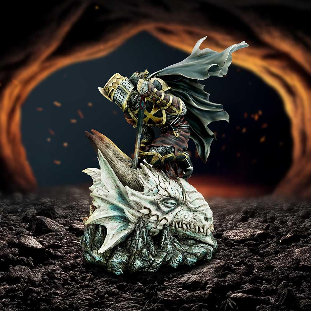The Price of Valour Kneeling Knight with Slain Dragon Figurine 34.5cm 7