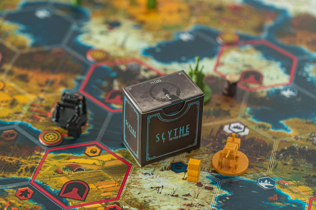 Stonemaier Games: Scythe: The Rise of Fenris | 8 Episode Scythe Campaign | Adds an Additional 11 Modules to Play Through | Add to Scythe (Base Game) | 1-5 Players, 115 Mins, Ages 14+