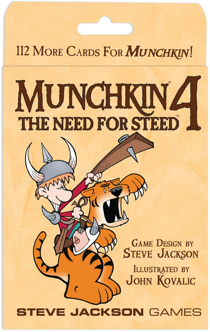 Munchkin 4 – The Need For Steed Card Game Expansion |112-Card Expansion | Adult, Kids, & Family Game | Fantasy Adventure RPG | Ages 10+ | 3-6 Players | Avg Play Time 120 Min | From Steve Jackson Games 3