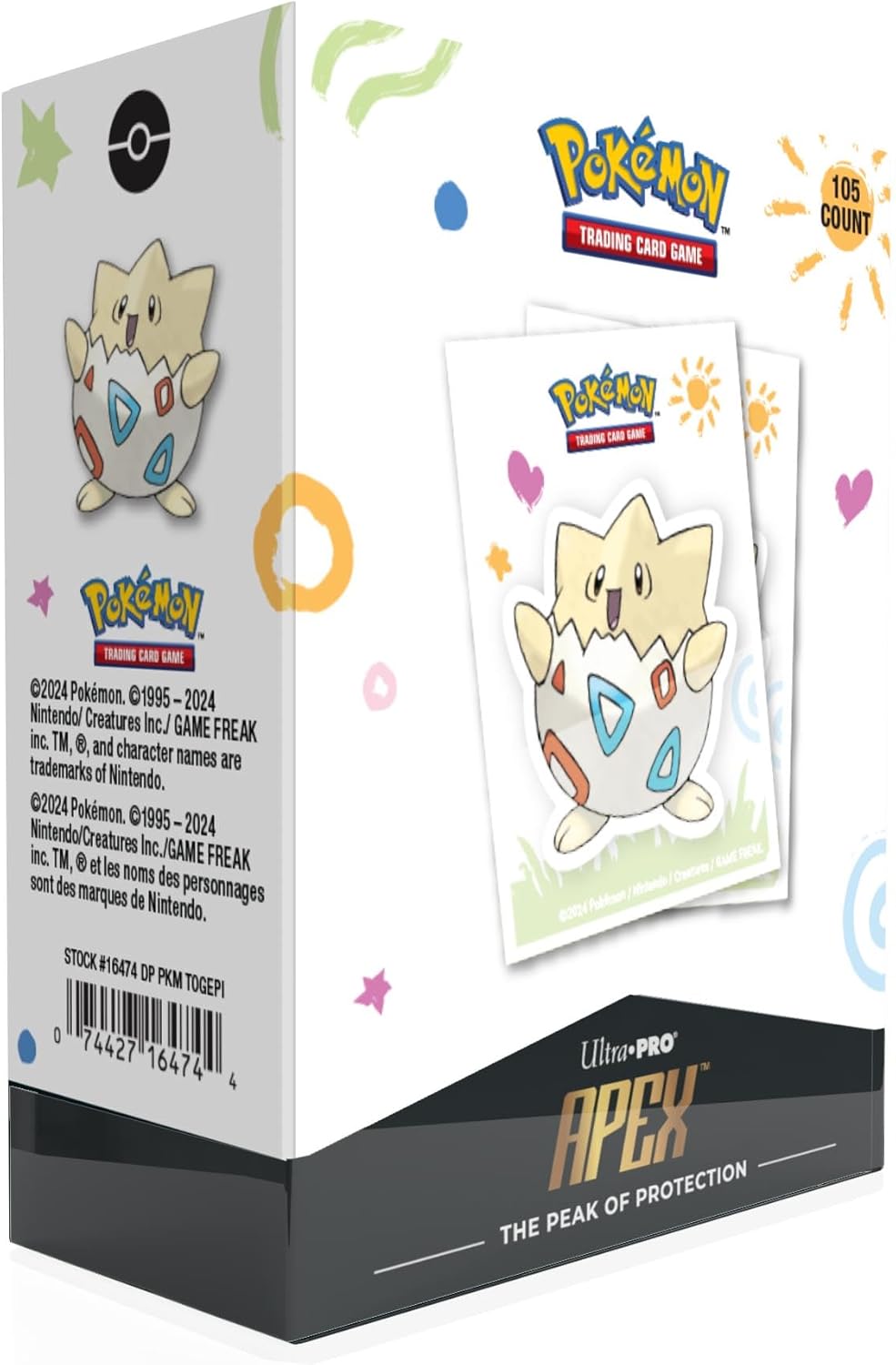 Pokemon Togepi TCG 105ct Apex Deck Protector Sleeves 105ct