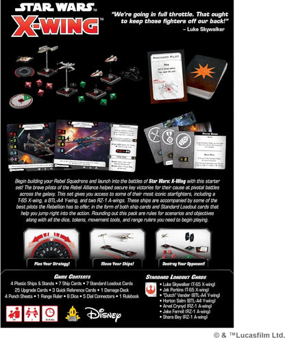 Rebel Alliance Squadron Starter Pack Star Wars X-Wing 2nd Edition Miniatures Game 2