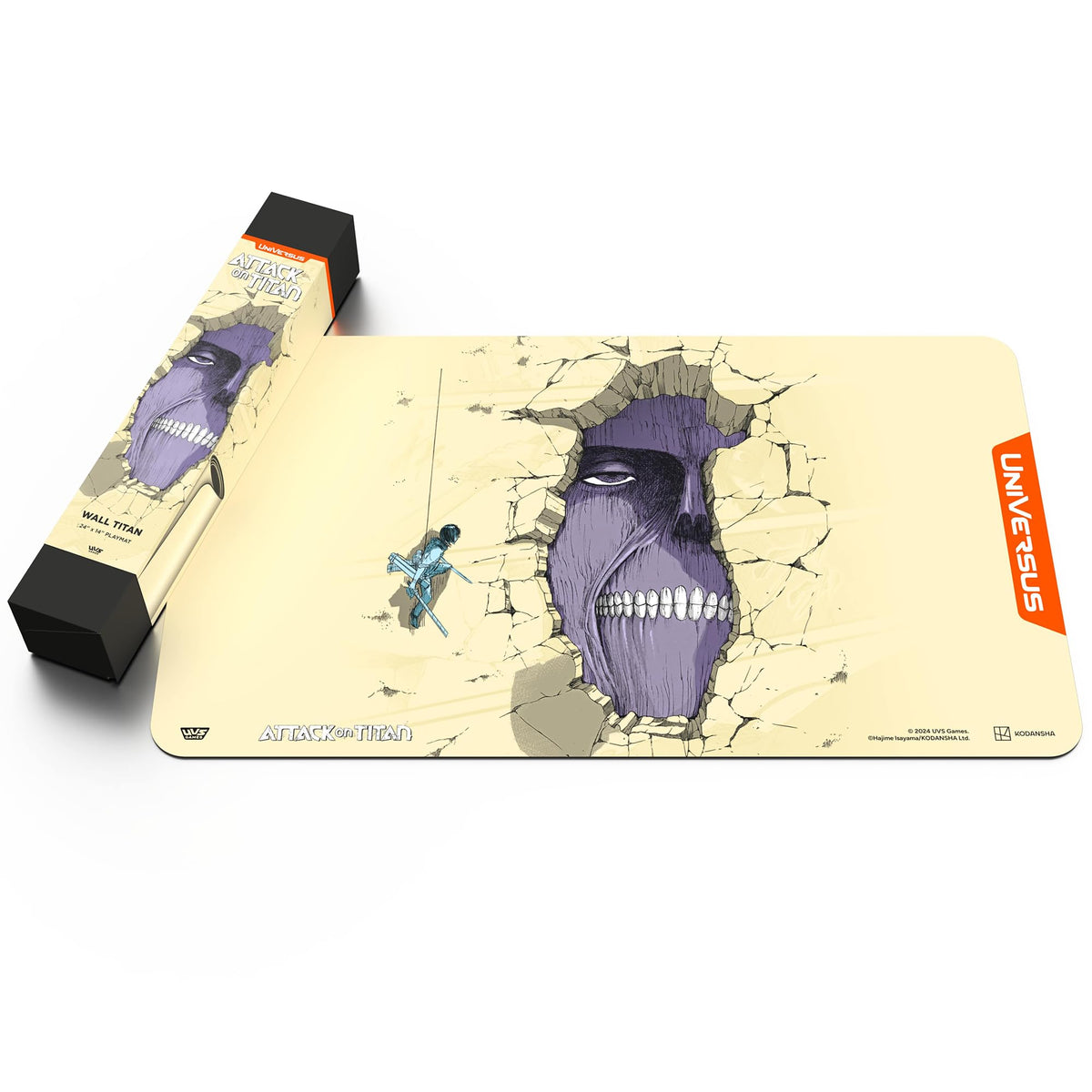 UniVersus Attack on Titan: Battle for Humanity - Wall Titan Playmat - 24 x 14 Neoprene Mat, Tabletop Card Game Accessory, UVS Games, Licensed 5
