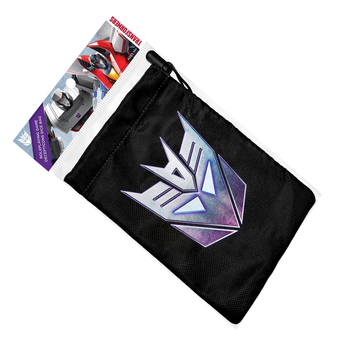 Renegade Game Studios: Transformers RPG Decepticon Dice Bag - Roleplaying Game Accessory, Locking Drawstring,, Double-Lined Fabric 5
